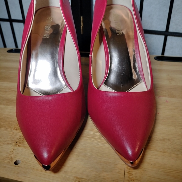 JENN ARDOR Women's Fashion Pointed Toe Stiletto Heel Pumps Red Size 9 - Picture 4 of 10